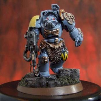 Space Wolf Guard Terminator nr2, Flamer man by turbo