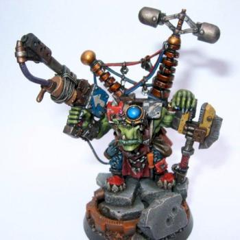 Ork Big Mek with Kustom Force Field by faeslayer