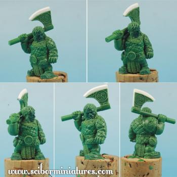 Dwarf Warrior green by Scibor