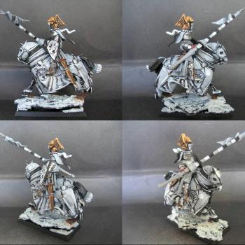 Warhammer Bretonnian Champion Knight of Snow Wolf by tinman755