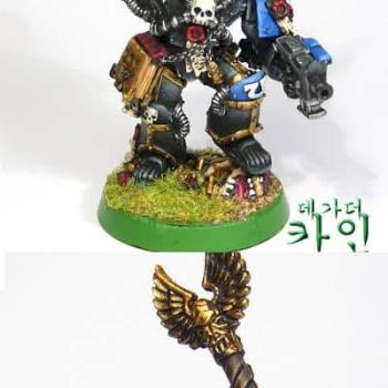 Warhammer 40k Space Marine Ultramarine Chaplain Cassius by DKard Kain