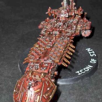 Battlefleet Gothic Chaos Heavy Battleship by Spamus Eatus