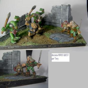 petit diorama heros quest by deleportony