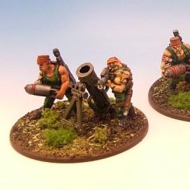 Catachan Mortar Squad of the Imperial Guard by toyogre