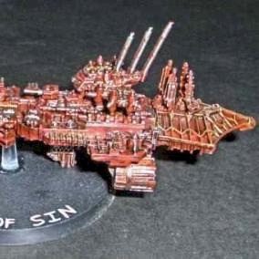 Battlefleet Gothic Chaos Heavy Battleship by Spamus Eatus