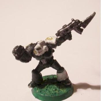 space marine veteran by Sponsra