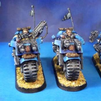 SPACE MARINES-SCOUT BIKE SQUAD by midgardmodels