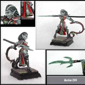 Beastmastress with magic weapon by Mechian