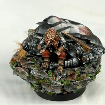 Gimli on Dead Uruk-Hai Golden Demon 2011 finalist by Flameon