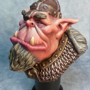 Viking orc bust by JmB