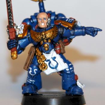 Assault on Black Reach Ultramarines Sergeant by dubozz
