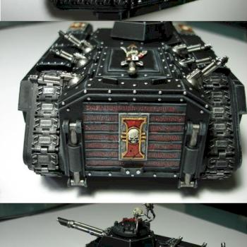 Inquisitorial Chimera MKII with proud Storm Trooper and hardlinked Servo Skulls by mephistonv