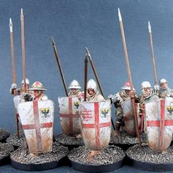 28mm Claymore Castings French/Italian/Genoese Pavisers by avalonindustries2040