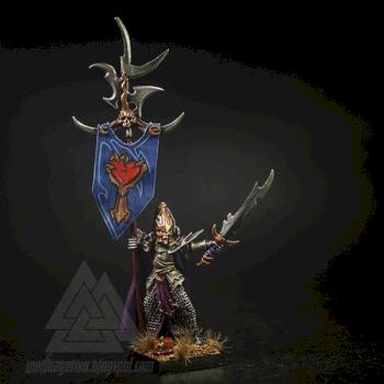 Limited Edition Dark Elves Standard Bearer by Wolffghar