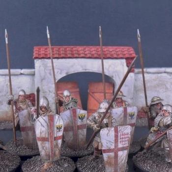 28mm Claymore Castings French/Italian/Genoese Pavisers by avalonindustries2040