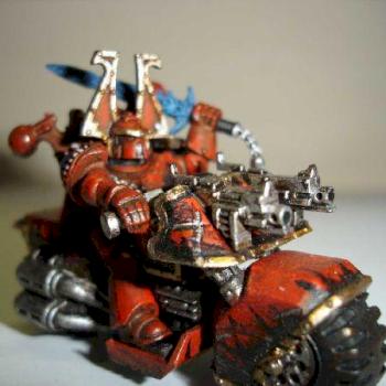 Khorne Marine on Bike by el rey