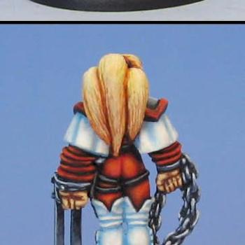 Mystery sci-fi girl on sculpted base by Celthulhu