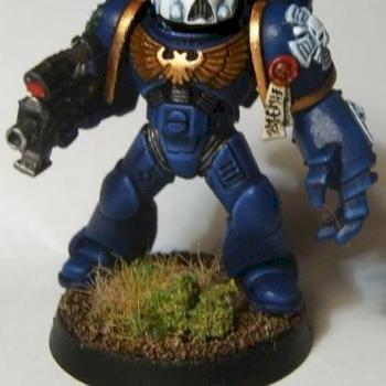ultramarines veteran sergeant by schoolcormorant