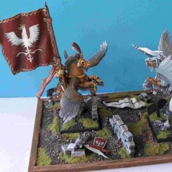 Bretonnia Duel Diorama by elvslayer