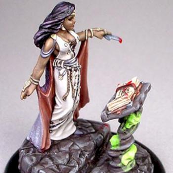 3158: Female Necromancer with Tome by Jubilee