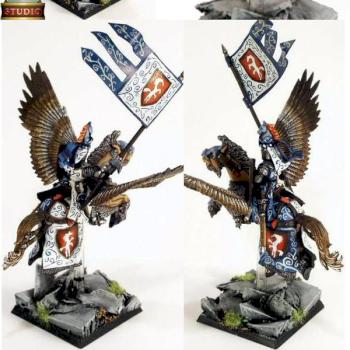 Bretonnia Pegasus Standard Bearer by LaurelinM