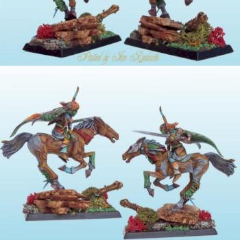 Wood elves Highborn on Elven Steed by yahooart