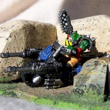 Converted Ork Biker Nob (better pic) by Spudman