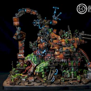 Ork Squiggoth Diorama by Awaken Realms