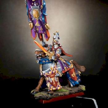 Bretonian Battle Standar Bearer by Lemartes