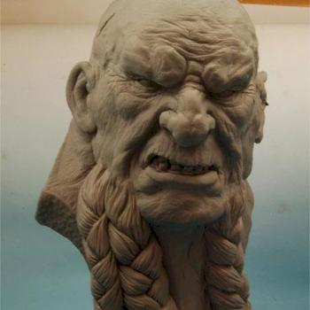 Dwarf Warrior bust - work in progress by Scibor
