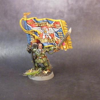 Cadian Standard Bearer by Lokeus