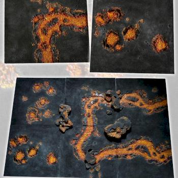 MODULAR 72x48 LAVA GAMEBOARD + FREE SET w40k, wfb scenery terrain by studiolevel