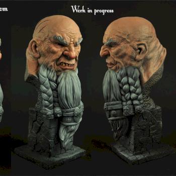 Dwarf Bust wip2 by Scibor