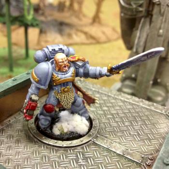 Space Wolf - Captain in Power Armour by RTGamer