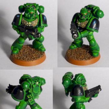 Salamander Space Marine by damekk