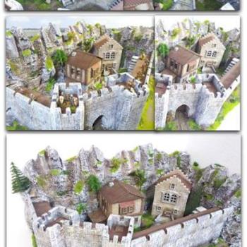 Historic castle for 25 - 30 mm scale by Dirk
