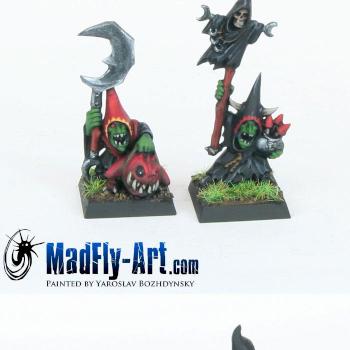 Night Goblin Big Boss and Night Goblin Shaman by MadFlyArtStudio