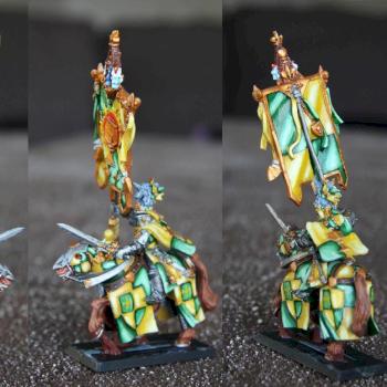 Bretonnian Grail Knight - Battle Standard Bearer by mrsw0nka