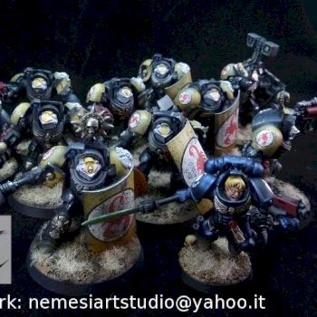 Space Marine Terminator Squad + Librarian by Flaviomassimo