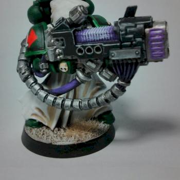 Dark Angels Tactical Marine with Plasma cannon by Lordkroaq