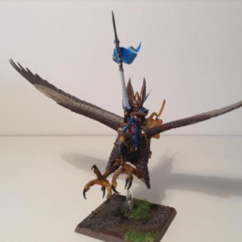 high elf prince on griffon by Verdigris