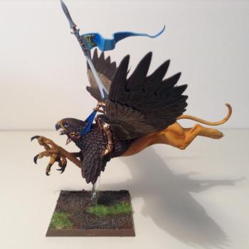 High Elf Prince on Griffon by Verdigris