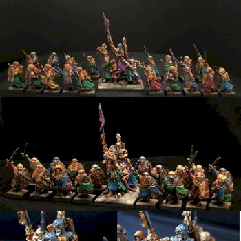 Bretonnian Grail Reliquae and pilgrims by VIOLET