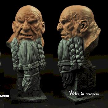 Dwarf Bust wip by Scibor