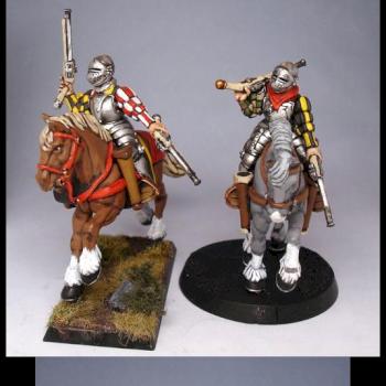 Two Pistolier miniatures for my Averland army by Kapten Kampf