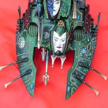 Eldar Falcon W.I.P. - Eldar Falcon with Celestial Scheme by Tinman397