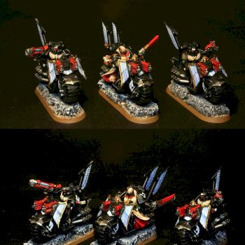 WARHAMMER 40K DARK VENGEANCE PAINTED DARK ANGELS RAVENWING BIKE SQUAD by loorg