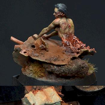 2 Zombies and Survivor Girl by jarhead