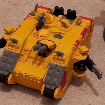 Imperial Fists Land Raider Redeemer by PaganLinuxGeek