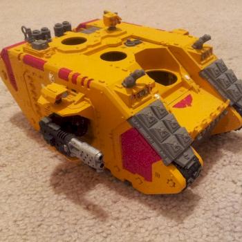 Imperial Fists Land Raider Redeemer by PaganLinuxGeek